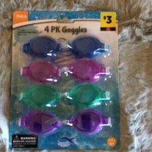 Kids Swim Goggles Set - Blue, Purple, Green